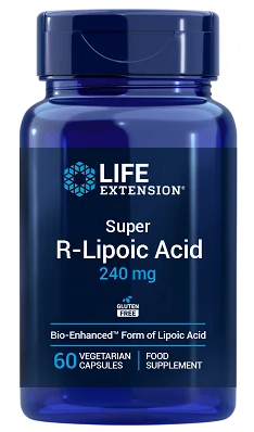 Life Extension Super R-Lipoic Acid 240 mg 60 Vegetarian Capsules