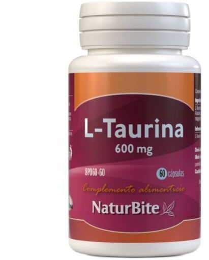 Naturbite L-Taurine 600 Mg 60 Capsules