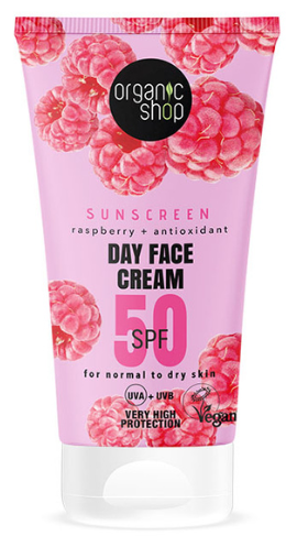 Sunscreen Facial Day Cream with Raspberry SPF 50 50 ml