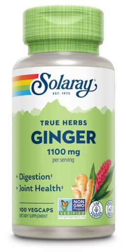 Solaray Ginger 550 mg 100 Vegetable Capsules
