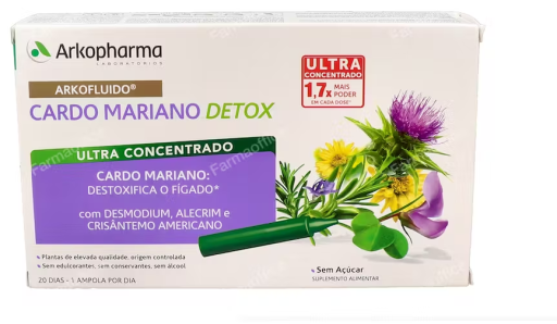 Arkofluid Milk Thistle Detox 20 Ampoules