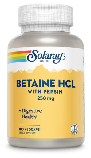 Solaray Betaine HCL Pepsin 250 mg 180 Capsules