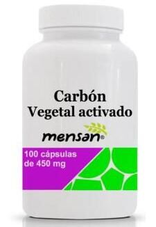 Mensan Activated Vegetable Charcoal 450 mg 100 Capsules