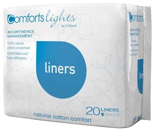Cottons Organic Light Incontinence Pantyliner 100% Cotton 20 Units