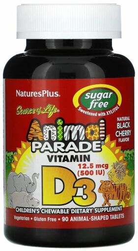Animal Parade Vit D3 500Ui 90 Tablets Mast