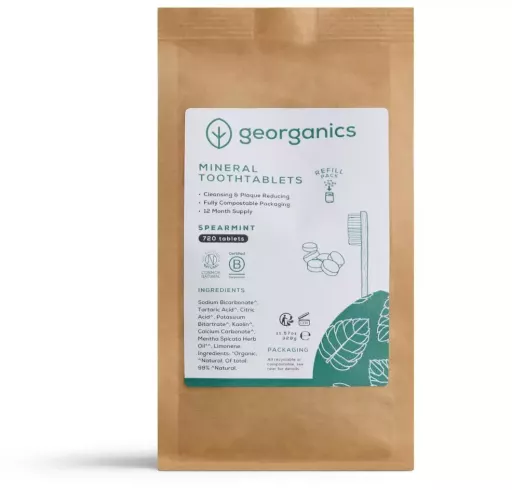 Georganics Peppermint Mineral Toothpaste in Tablets 720 Units