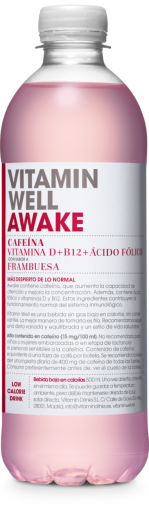 Vitamin Well Awake-Raspberry Vitamin Drink 500 ml