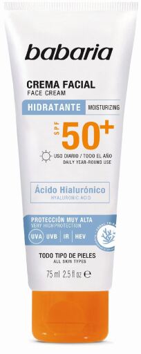 Babaria Hyaluronic Acid Moisturizing Face Cream SPF50+ 75 ml