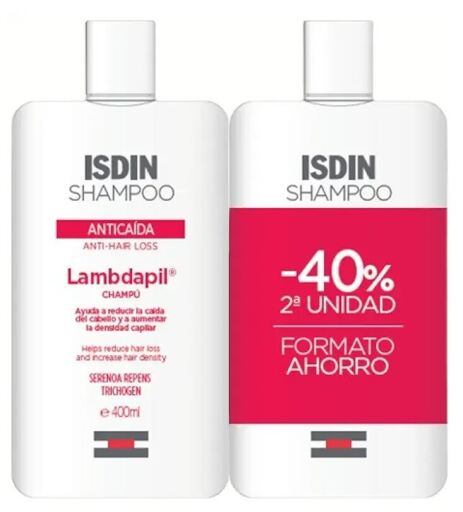 Isdin Lambdapil Anti-Hair Loss Shampoo Pack 2 X 400 ml
