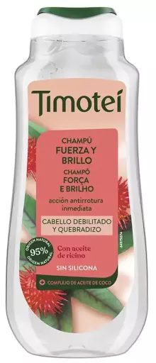 Timotei Strength and Shine Shampoo with Castor and Coconut Oil 300 ml