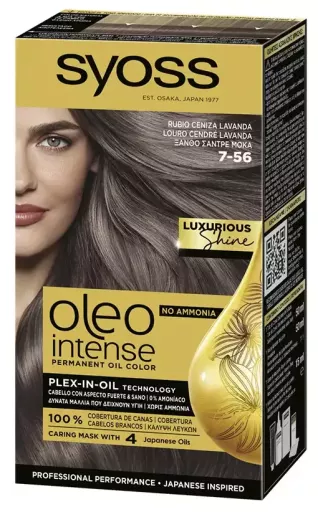 Syoss Oleo Intense Tinte sin Amoniaco 7-56-Rubio Ceniza Lavanda 5 Unidades